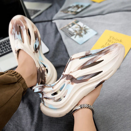 Summer Men Slippers Camouflage Design Sandals Outdoor Clogs Trend Casual Sandals Quick Dry Beach Slippers Comfortable Home Shoes