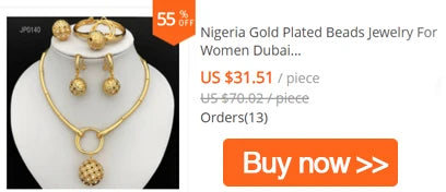 Africal Gold Color Big Jewelry Set Hollow Out Design Necklace Bracelet Earring Ring For Women Bridal Wedding Jewellery Gift