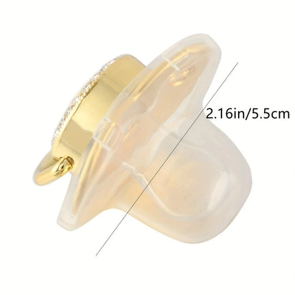 Bling Weaning Pacifier Luxury Baby Pacifier With Chain Clip Newborn Baby Dummy Soother Nipple With Gem