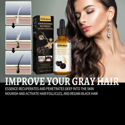 LUNVERO's Noir Nectar: The Rejuvenating Scalp & Hair Pigment Infusion