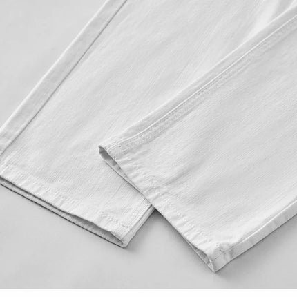 Men White Jeans Elasticity Straight Slim Fit Casual Soft Business Classic Brand Trousers Fashion Advanced Stretch Denim Pants