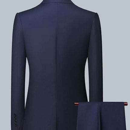 Men's Solid Color Business Suit 2025 High Quality Fashion Banquet Wedding Trend Groom Best Man Single 3/2/1
