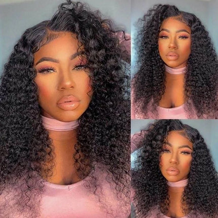 Afro Kinky Curly V Part Human Hair Wigs 30 Inch Machine Made Wig Upgrade V Part Wigs Glueless Full Head Clip In Half Wigs