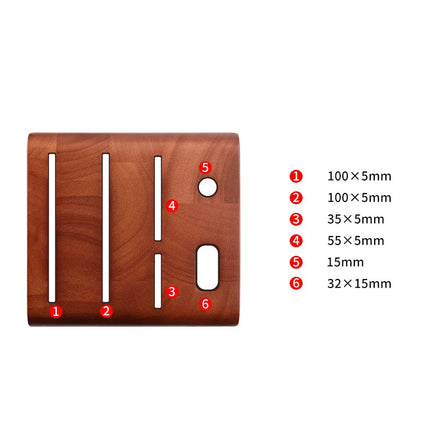 Thick Ebony Wood Kitchen Knife Holder Santoku Cleaver Storage Knife Rack Durable Knife Block Desktop Knife Stand Accessories