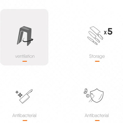 Thick Ebony Wood Kitchen Knife Holder Santoku Cleaver Storage Knife Rack Durable Knife Block Desktop Knife Stand Accessories