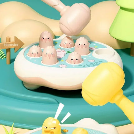 Duck/Frog/Pig Baby Toy Montessori Learning Game Educational Puzzle Gift for 12 24 Months Toddler Boy/Girl with Hammer