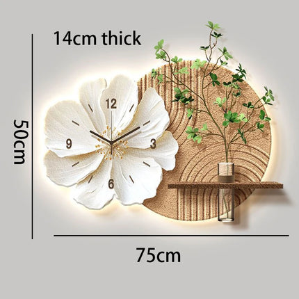 Creative Wall Clock Modern Living Room Wal Ladhesive Watch Nordic Interior LED Luminous Clocks Bedroom Large Clock Noiseless