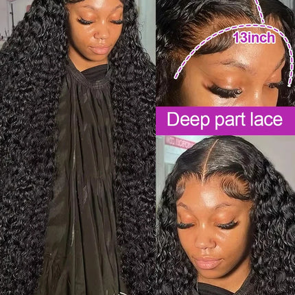 13x6 Water Wave Hd Lace Front Wig Pre Cut Lace PrePlucked 7x5 13x4 Wear Go Glueless Curly Human Hair Wigs For Women 200 Density