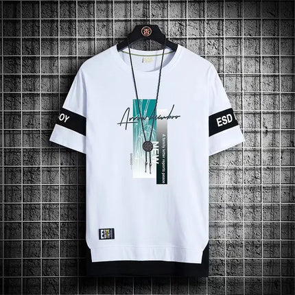 Summer Casual Graphics T Shirts For Men Japan Fashion Streetwear Print T Shirt  Harajuku Short Sleeve Tops Tees Men Clothing