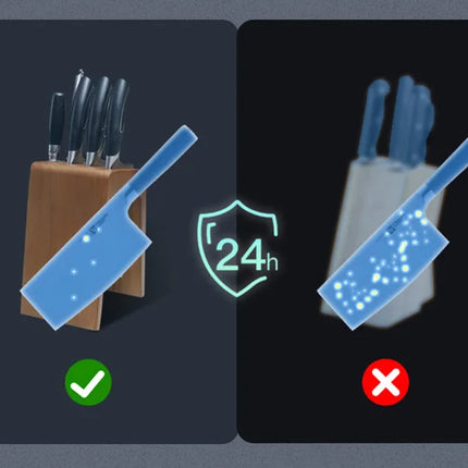 Thick Ebony Wood Kitchen Knife Holder Santoku Cleaver Storage Knife Rack Durable Knife Block Desktop Knife Stand Accessories