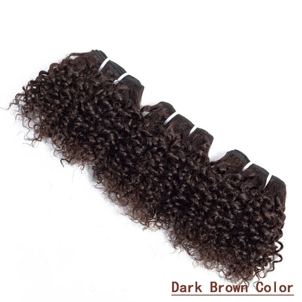 Short Jerry Curly Human Hair Bundles 100% Human Hair Weft Brazilian Hair Weave Bundle Cheap short deep loose ocean wave bundles