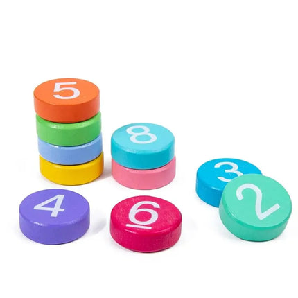 Math Toys Digital Card Montessori Wooden Addition Subtraction Teaching Aids Subtraction Operation Learning Logical Thinking