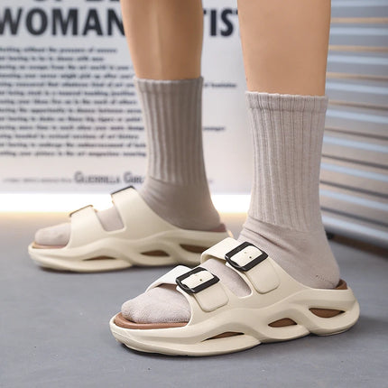 Slippers summer new breathable men's casual outdoor beach shoes classic slippers soft-sole non-slip comfort thick-sole sandals