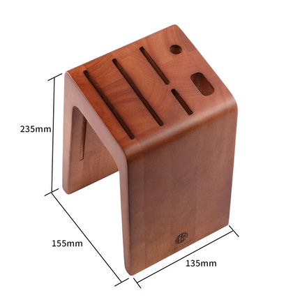 Thick Ebony Wood Kitchen Knife Holder Santoku Cleaver Storage Knife Rack Durable Knife Block Desktop Knife Stand Accessories