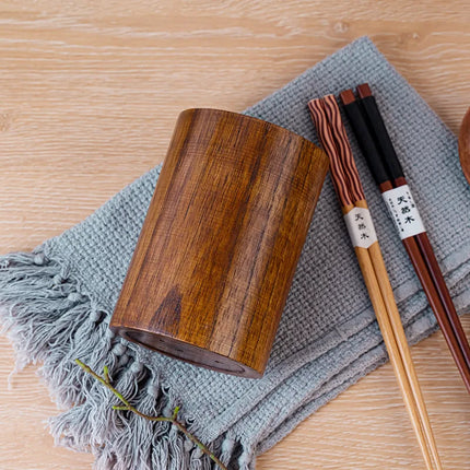 Kitchen Utensil Holder Wooden Chopsticks Storage Holders Kitchen Supplies Drainage Chopstick Cage