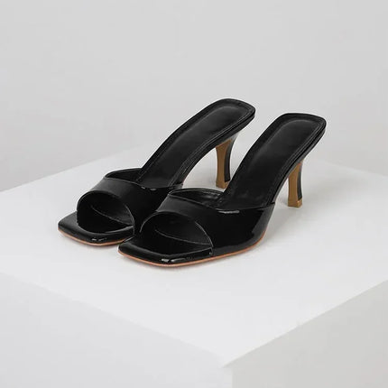 Summer Women Shoes 2024 Fashion Square Toe Women's Slippers Sexy Thin High Heel Outdoor Slides Simple Versatile Prom High Heels