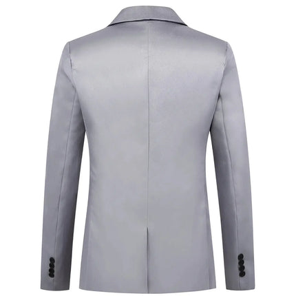 Men's Trendy Leisure Boutique Suit Jacket  Autumn Casual Business Slim Fit Non-ironing Single Button Suit Solid Formal Blouse