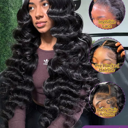 30 Inch Loose Deep Wave 13x4 HD Lace Frontal Human Hair Wig Brazilian Remy Curly Wigs Human Hair Lace Front Wig Pre Plucked