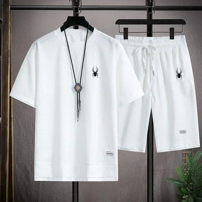 2025 Men's New Fashion Set, Casual Sportswear, Korean Fashion Classic, Summer Handsome Men's Set