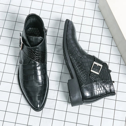 Hot Selling Pointed Chelsea Boots Europe America English Style High Top Shoes Men's Ankle Boots Office Men's Business Boots