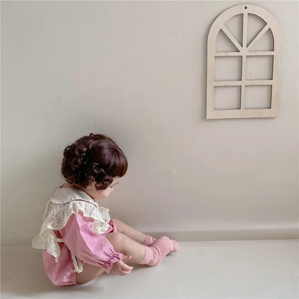 Wooden Hanger Pendant – Alphabet, Window & House Design Wall Decor for Kids’ Room