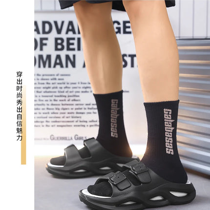 Slippers summer new breathable men's casual outdoor beach shoes classic slippers soft-sole non-slip comfort thick-sole sandals