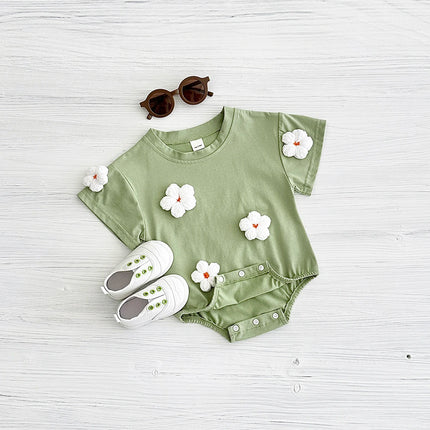 New Baby Boys Clothes Newborn Infant Baby Boy Girl Romper 3D Clouds, Hearts, Flowers Patchwork Jumpsuit Summer Baby Clothes