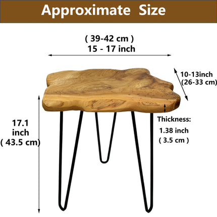 Table d'appoint en bois naturel, table de chevet, support pour plantes, bureau unique pour salon, chambre à coucher, décoration de ferme