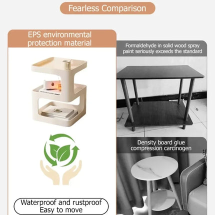 Multi Functional Home Storage Rack Simple and Modern Bedside Table Creative Fashion Detachable Double-layer Storage Platform