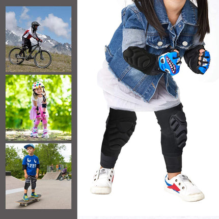 1Pair Kids Knee Pads and Elbow Pads Set Toddler Soft Protective Gear, Sport Protective Kneepad Skate Football Volleyball Cycling