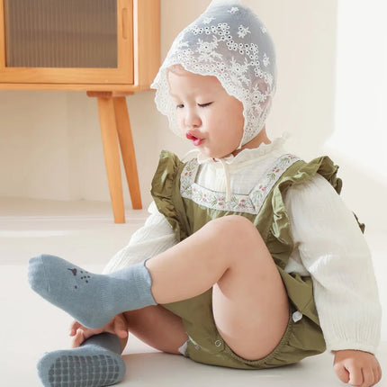 3Pairs/Lot Cartoon Baby Socks Infant Newborn Anti-Slip Cotton Floor Socks For Girls Boys Cute Unisex Rubber Grips Toddler Socken