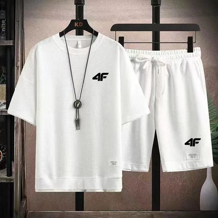 Summer fashion printed sportswear high quality men's comfortable shorts shorts 2-piece set of fitness jogging casual clothing