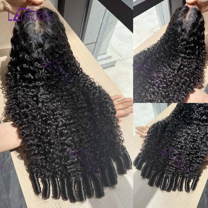 Lemoda 12A Burmese Curly Human Hair Wigs 210% Pixie Curls Spirals Wigs 13x4 HD Transparent Lace 13x6 Full Frontal Wigs For Women