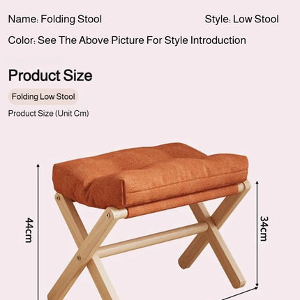 Foldable Sofa Footstool Living Room Stool Sofa Stool Living Room Footstool Solid Wood Casual Stool Portable Desk Footstool