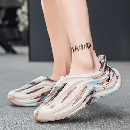 Summer Men Slippers Camouflage Design Sandals Outdoor Clogs Trend Casual Sandals Quick Dry Beach Slippers Comfortable Home Shoes