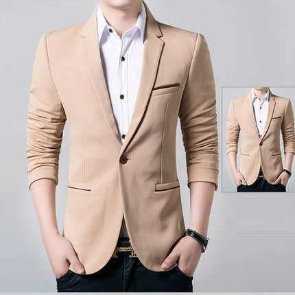 Brand Men's Casual Blazer 2025 Autumn New Fashion Slim Business Suit Coat Gentleman High-quality Men's Clothing Homme M~5XL