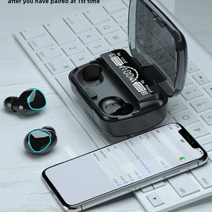 Écouteurs sans fil M10, casque d'écoute de haute qualité, son parfait, écouteurs de sport, jeu, musique, casque BT avec batterie externe