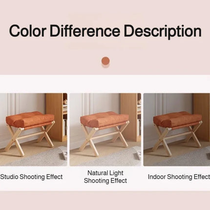 Foldable Sofa Footstool Living Room Stool Sofa Stool Living Room Footstool Solid Wood Casual Stool Portable Desk Footstool