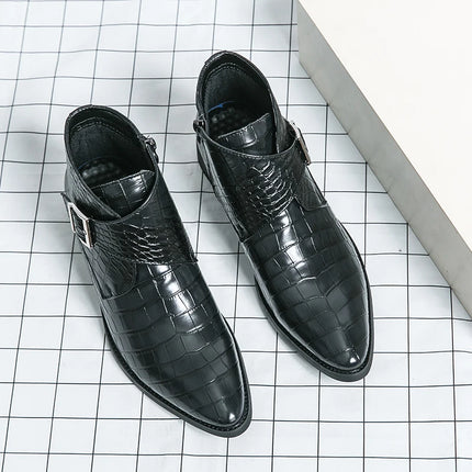 Hot Selling Pointed Chelsea Boots Europe America English Style High Top Shoes Men's Ankle Boots Office Men's Business Boots