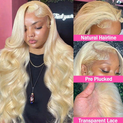 613 hd lace frontal wig 13X6 blonde Transparent HD Lace Frontal Wigs Honey Brazilian 13×4 Body Wave Human Hair Wigs For Wowen