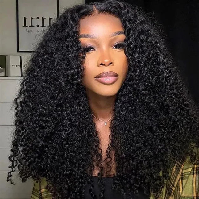 100% Malaysia Hair Kinky Curly Wigs 250 Density Ombre Double Drawn Hair Glueless Wigs 100% Human Hair 13x4 HD Lace Frontal Wigs
