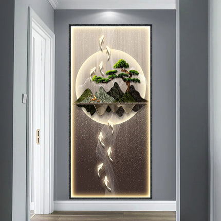 Light and shadow porch decorative wall painting Modern Painting Living Room Home Decoration 50*105cm decoration wall paste