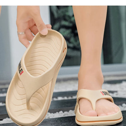 2025 Summer Man Slippers Soft Bottom Slides Non-slip Thick Soled Men's Slippers Flip Flops Indoor Outdoor Beach Sandals