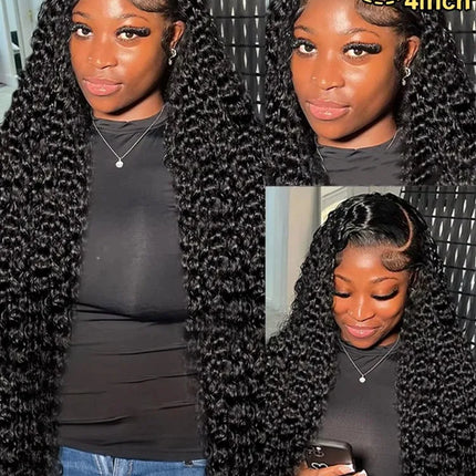 200 Density 13X4 13x16 Hd Lace Frontal Curly Human Hair Wig 30 Inch Brazilian For Women Transparent Lace Front Human Hair Wigs