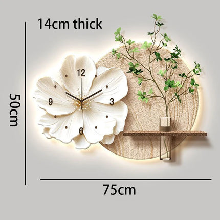 Creative Wall Clock Modern Living Room Wal Ladhesive Watch Nordic Interior LED Luminous Clocks Bedroom Large Clock Noiseless