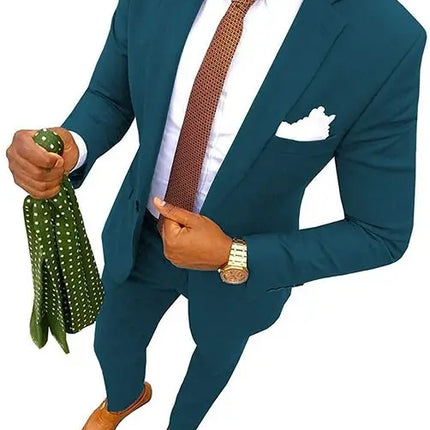 Slim Fit Abiti Uomo Smoking Da Sposo Terno Masculino Prom Blazer Matrimonio Personalizzato 2 Pcs Disfraz De Hombre  Men Suit