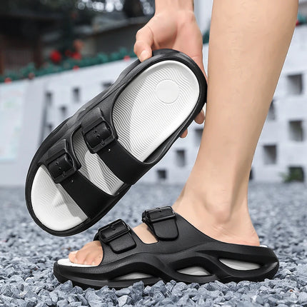 Slippers summer new breathable men's casual outdoor beach shoes classic slippers soft-sole non-slip comfort thick-sole sandals