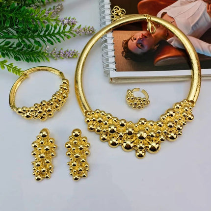 EMMA Jewellery Luxury Necklace Jewelry Sets For Women Dubai Gold Color African Arabic Wedding Bridal Collection Sets