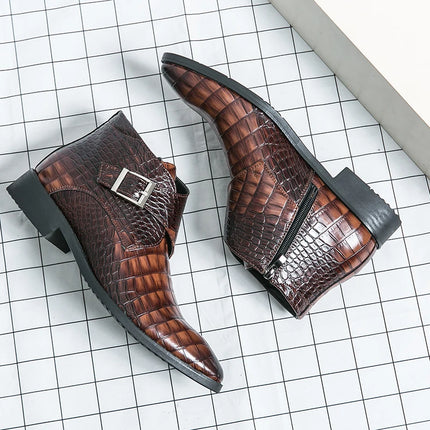 Hot Selling Pointed Chelsea Boots Europe America English Style High Top Shoes Men's Ankle Boots Office Men's Business Boots