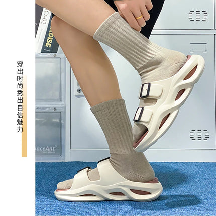 Slippers summer new breathable men's casual outdoor beach shoes classic slippers soft-sole non-slip comfort thick-sole sandals